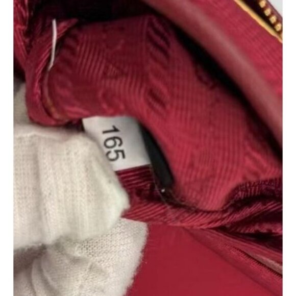 Prada Tessuto Nylon Small Shoulder Bag Rosso Red - Picture 9 of 10